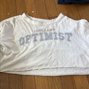 Constant Optimist White Crop Top